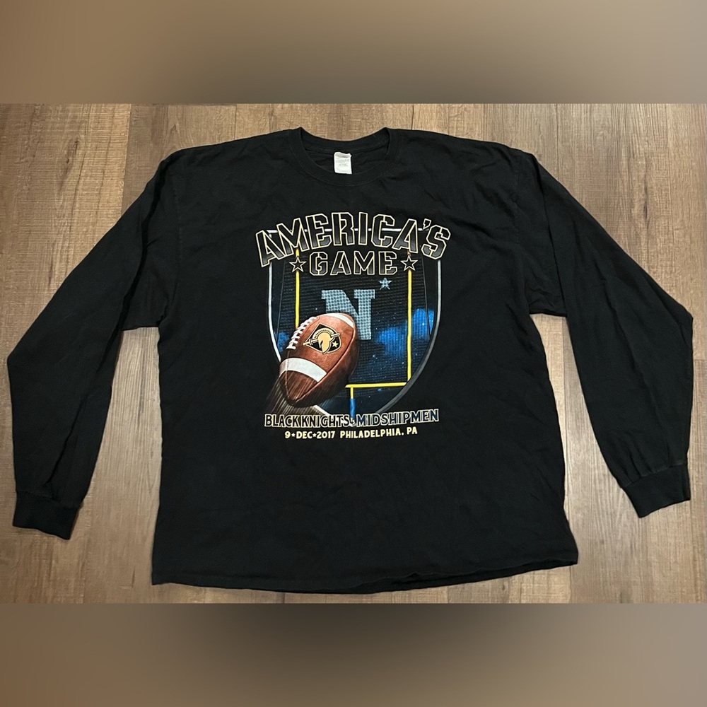 2017 Army vs Navy America’s Game Long Sleeve T Shirt, Gildan Size 2XL